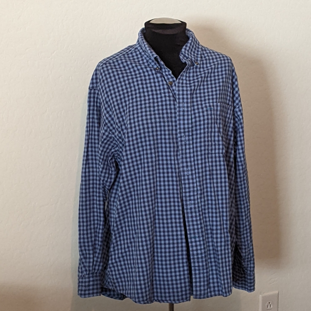 Arrow Size L Blue Checked Button Up Shrt